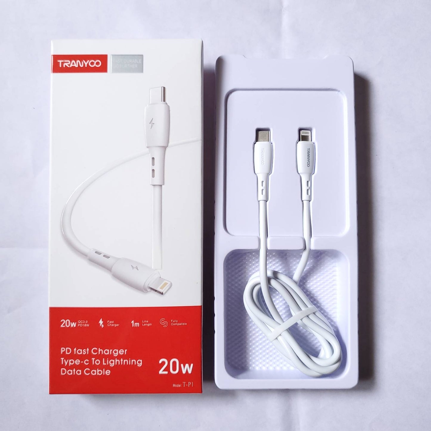 20w Type C To Lightning Cable With Box Front View