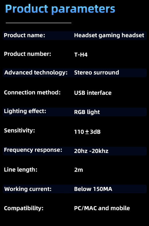 Wired Gaming Headphones With RGB Lights And NCM Microphone