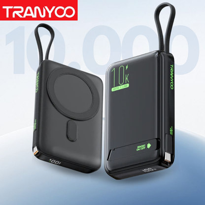 10000mah Magnetic Wireless Power Bank Front And Back View