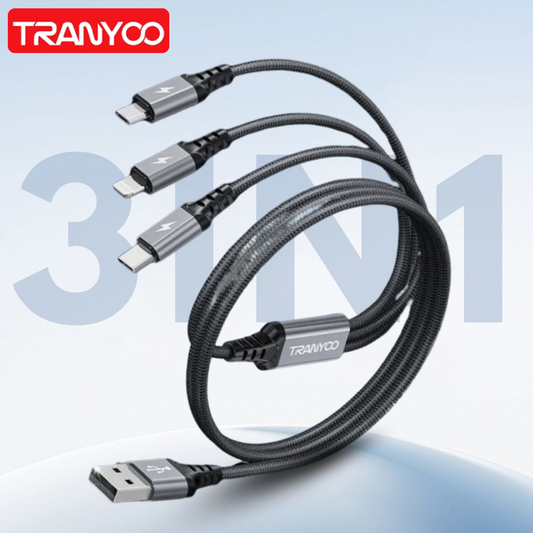 3_In_1_Metal_Braided_USB_Cable Side View