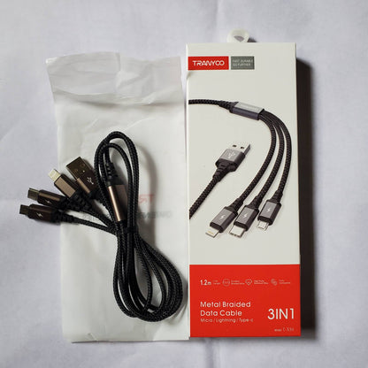 3_In_1_Metal_Braided_USB_Cable And Box Front view