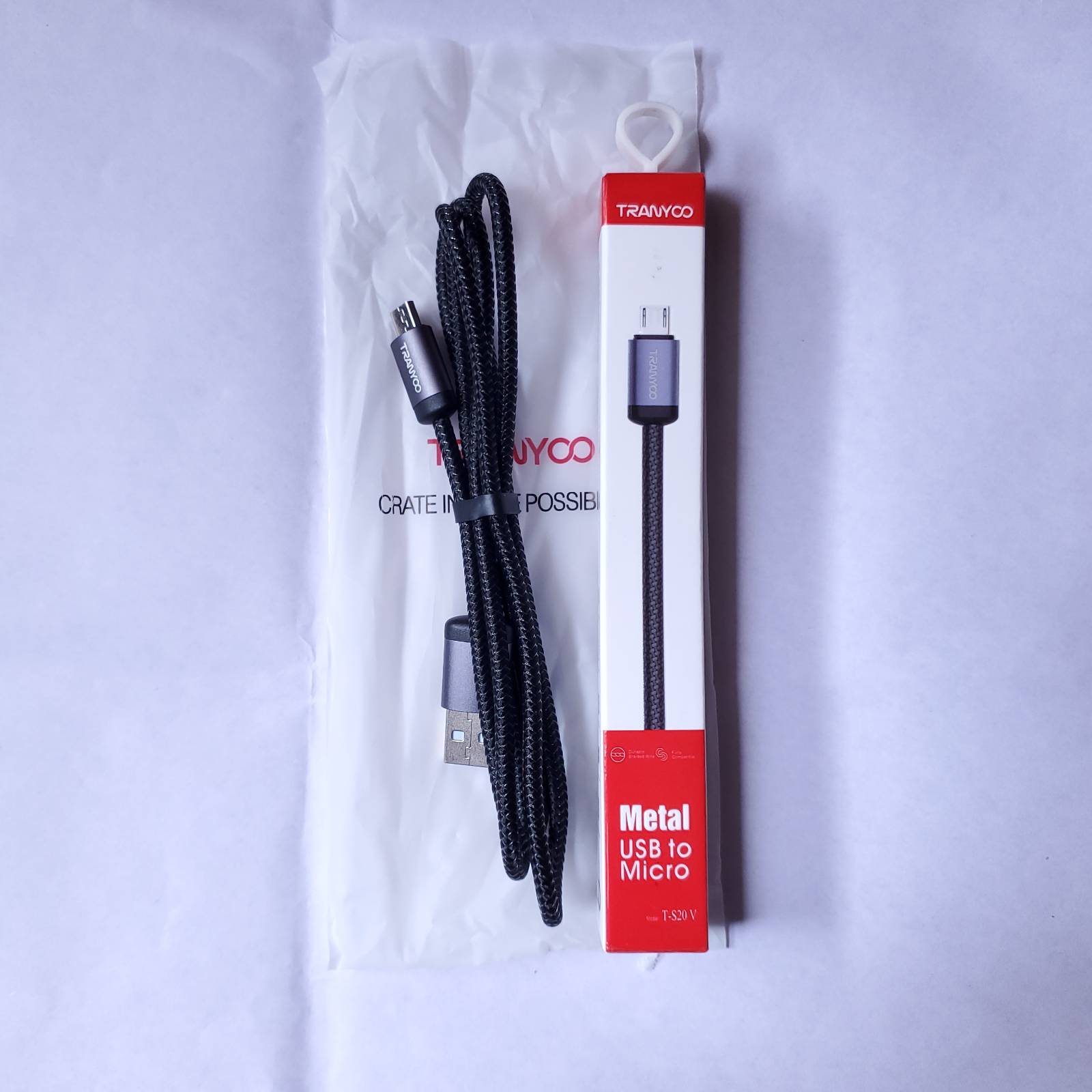 6A_USB_To Micro Metal Cable And Box Upper View