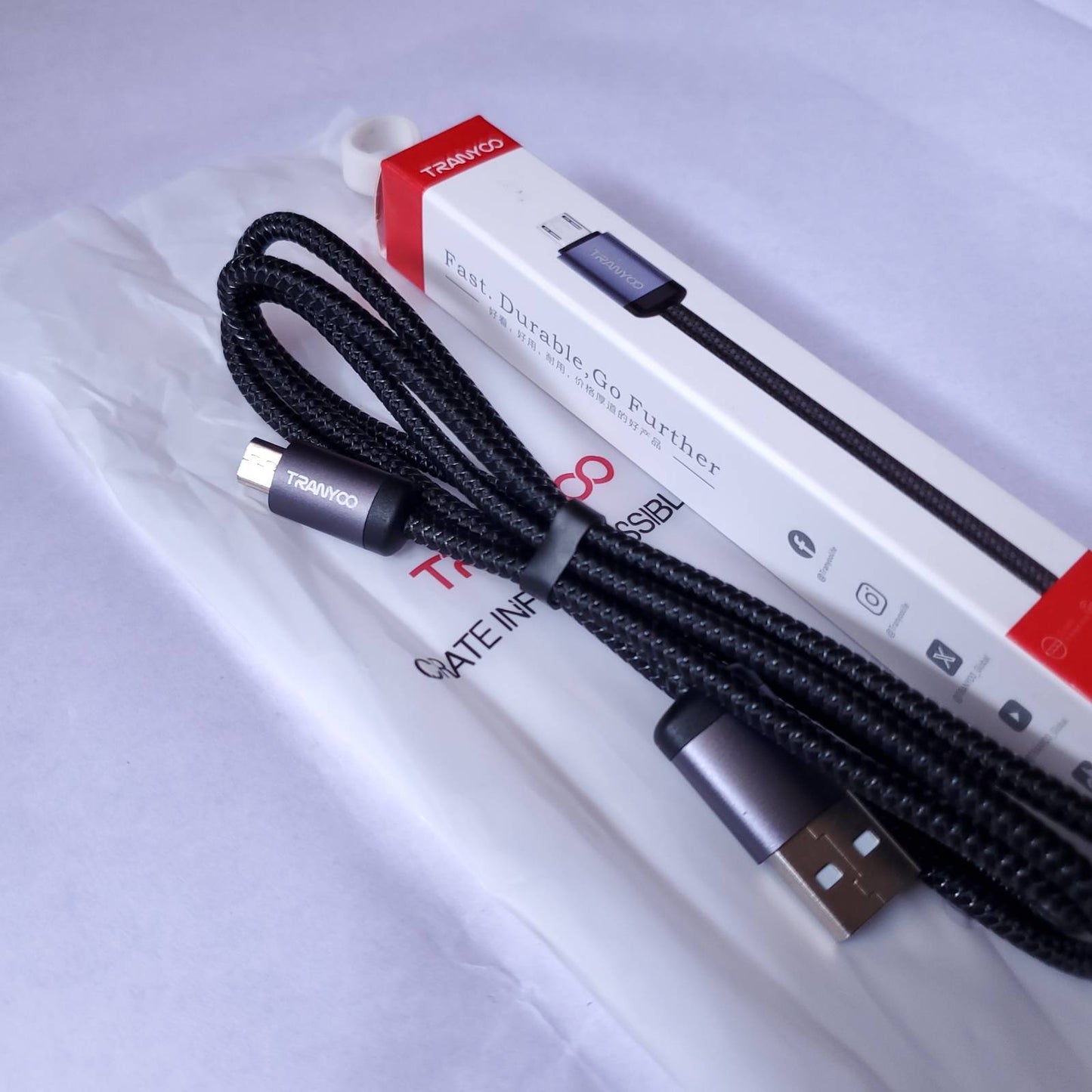 6A_USB_To Micro Metal Cable And Box Side View