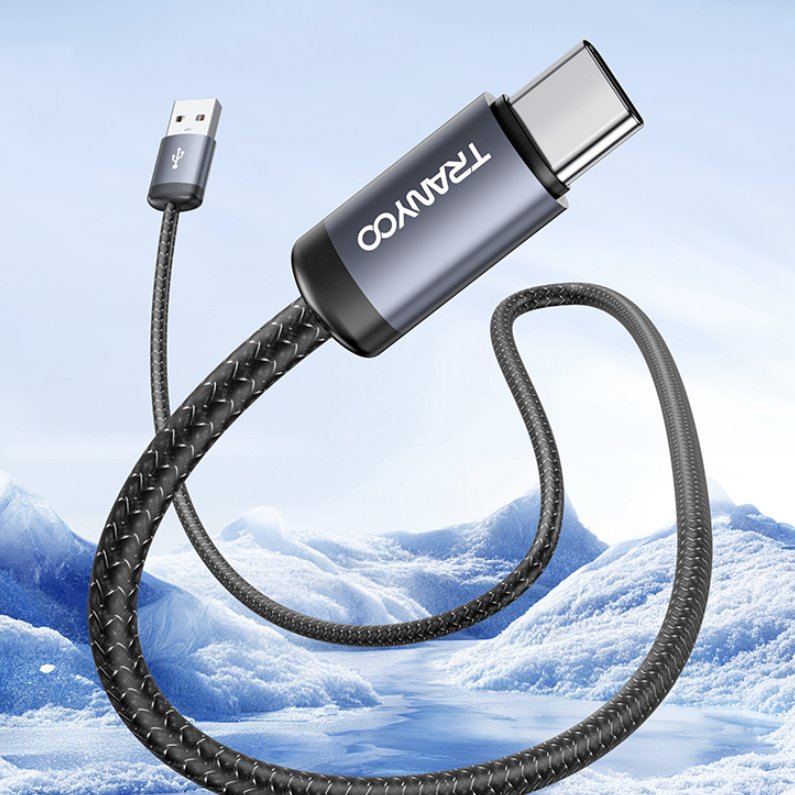 6A_USB_To Type C Metal Cable Side View