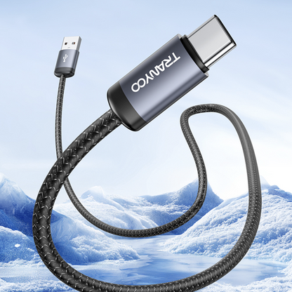 6A_USB_To Type C Metal Cable Side View