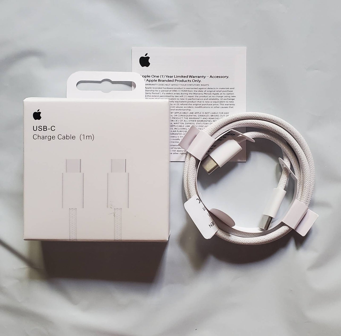 Apple C To C Cable And Box Upper View
