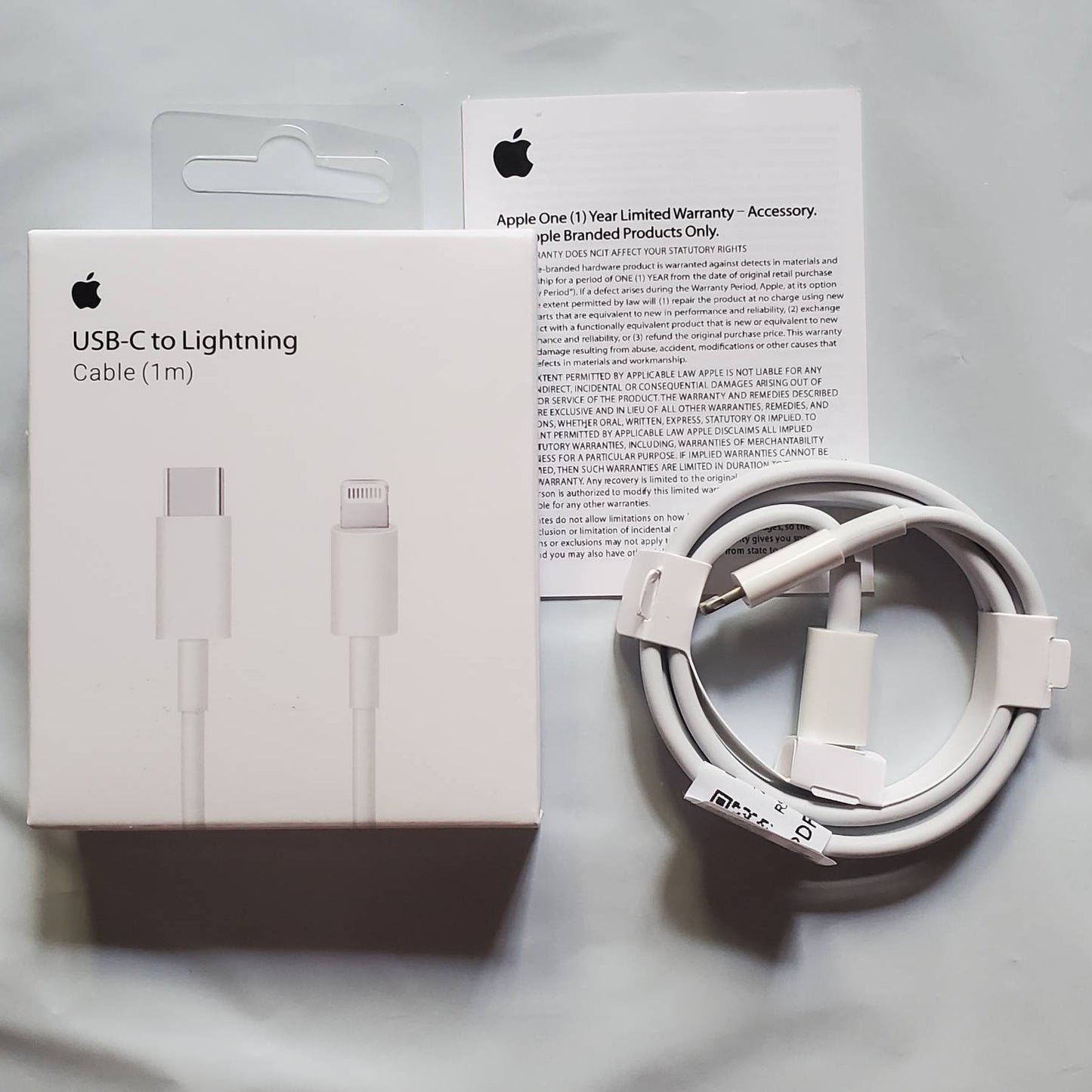 Apple C To Lightning Cable And Box Upper View