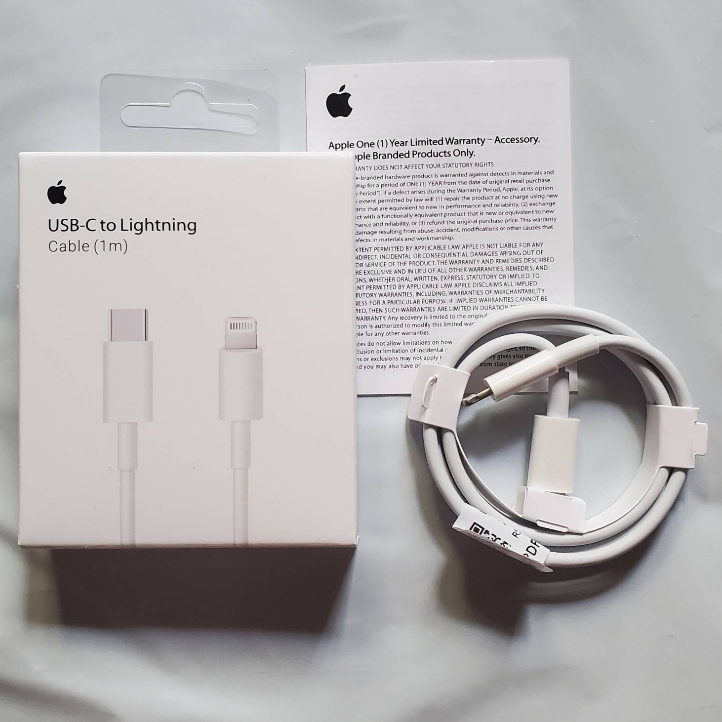 Apple C To Lightning Cable And Box Upper View