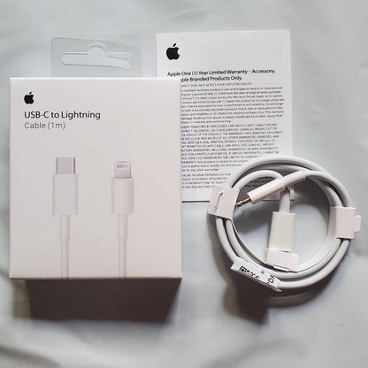 Apple C To Lightning Cable And Box Upper View