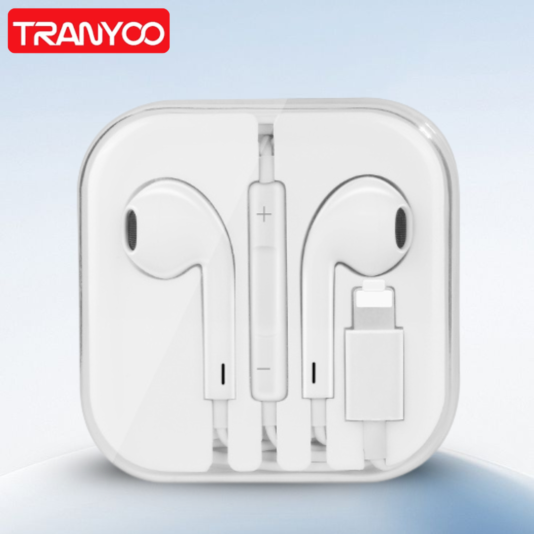 Apple Lightning Connector Earphones Front View