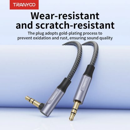 Audio 3.5 To 3.5mm Braided Cable Close In View