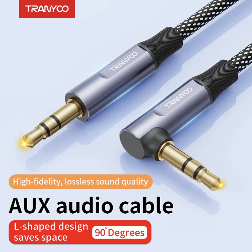 Audio Cable 3.5 To 3.5mm Front View