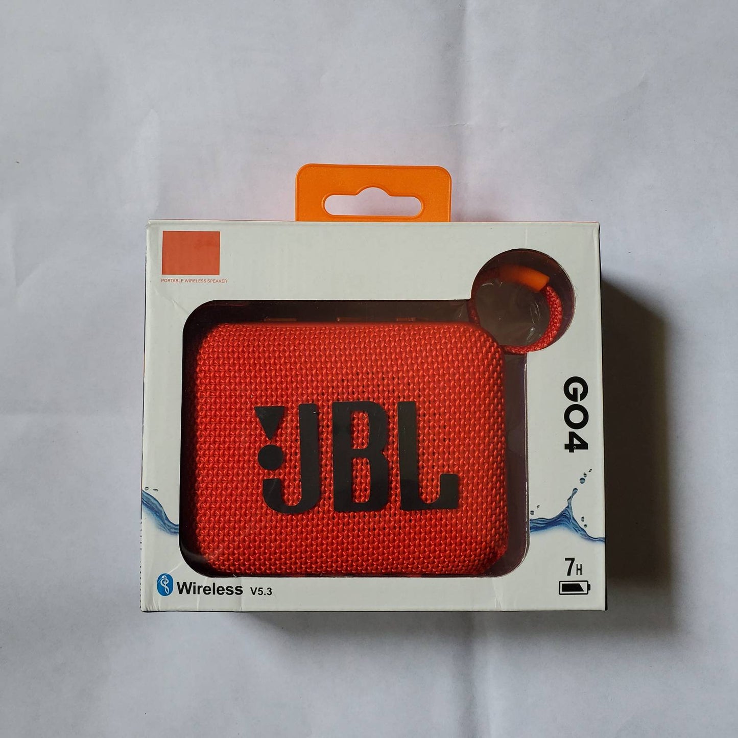 JBL GO4 Red Speaker With Black Logo In Box Front View