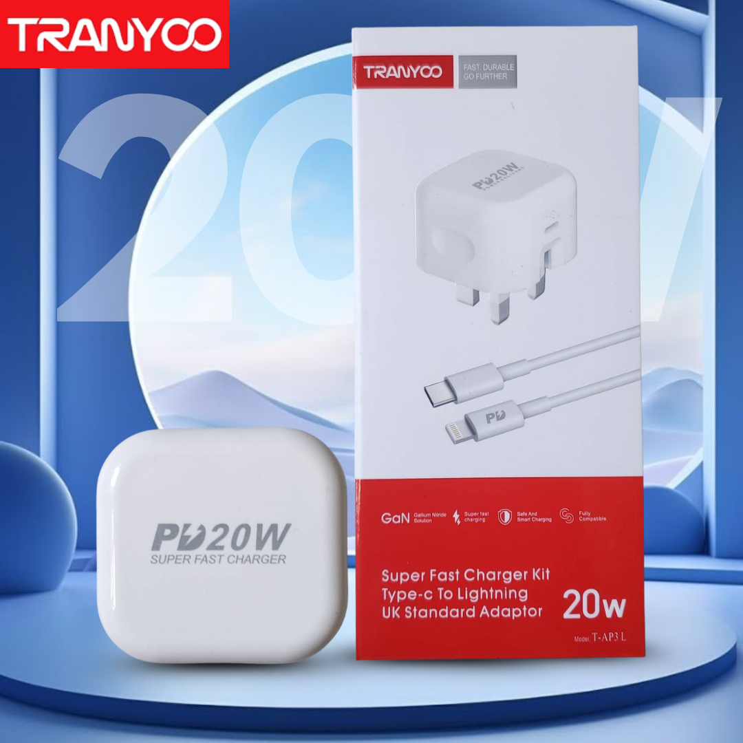 PD20W Adapter With Box Front View