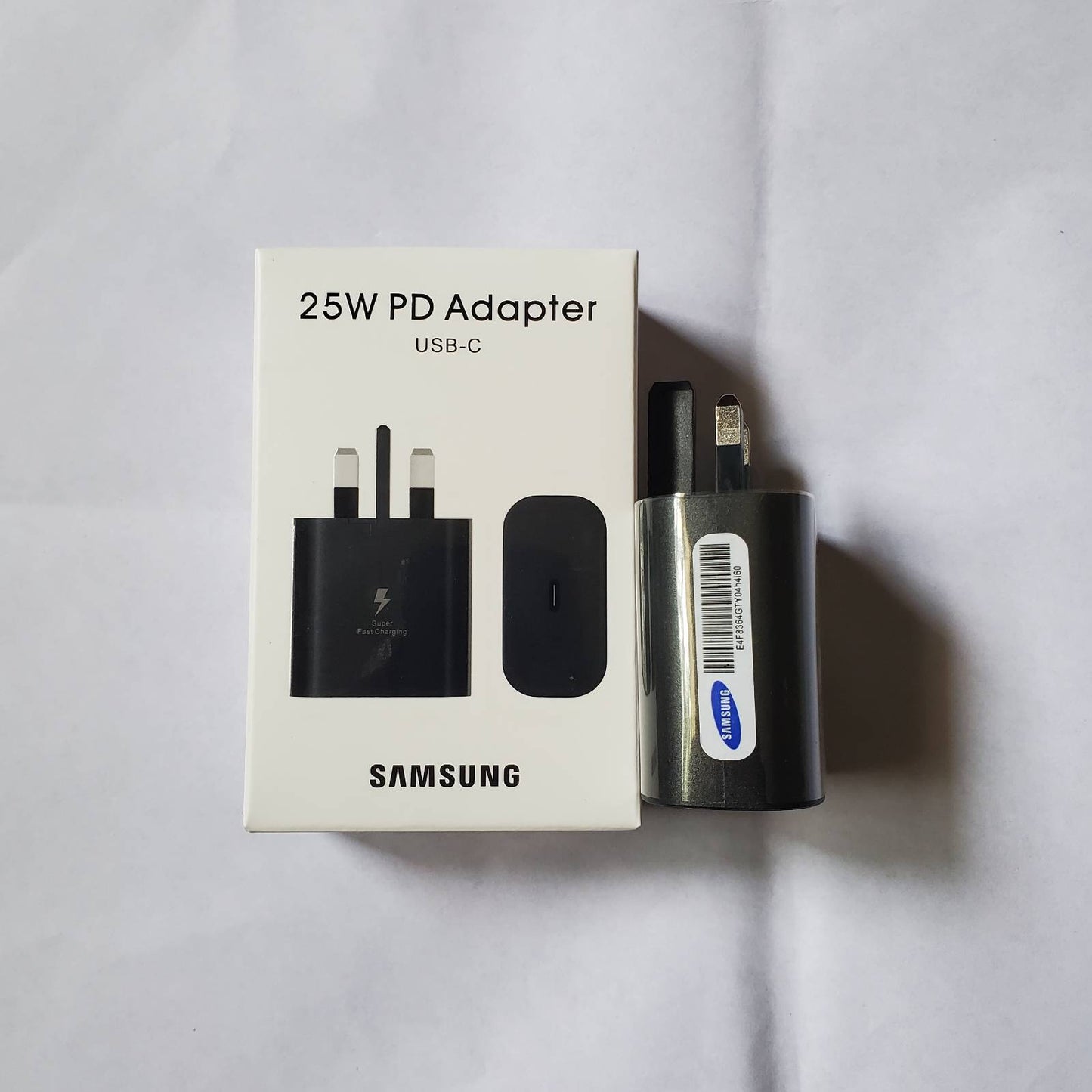 Samsung 25w Black Adapter And Box 2 Upper View