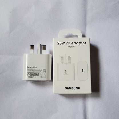 Samsung 25w White Adapter And Box Upper View