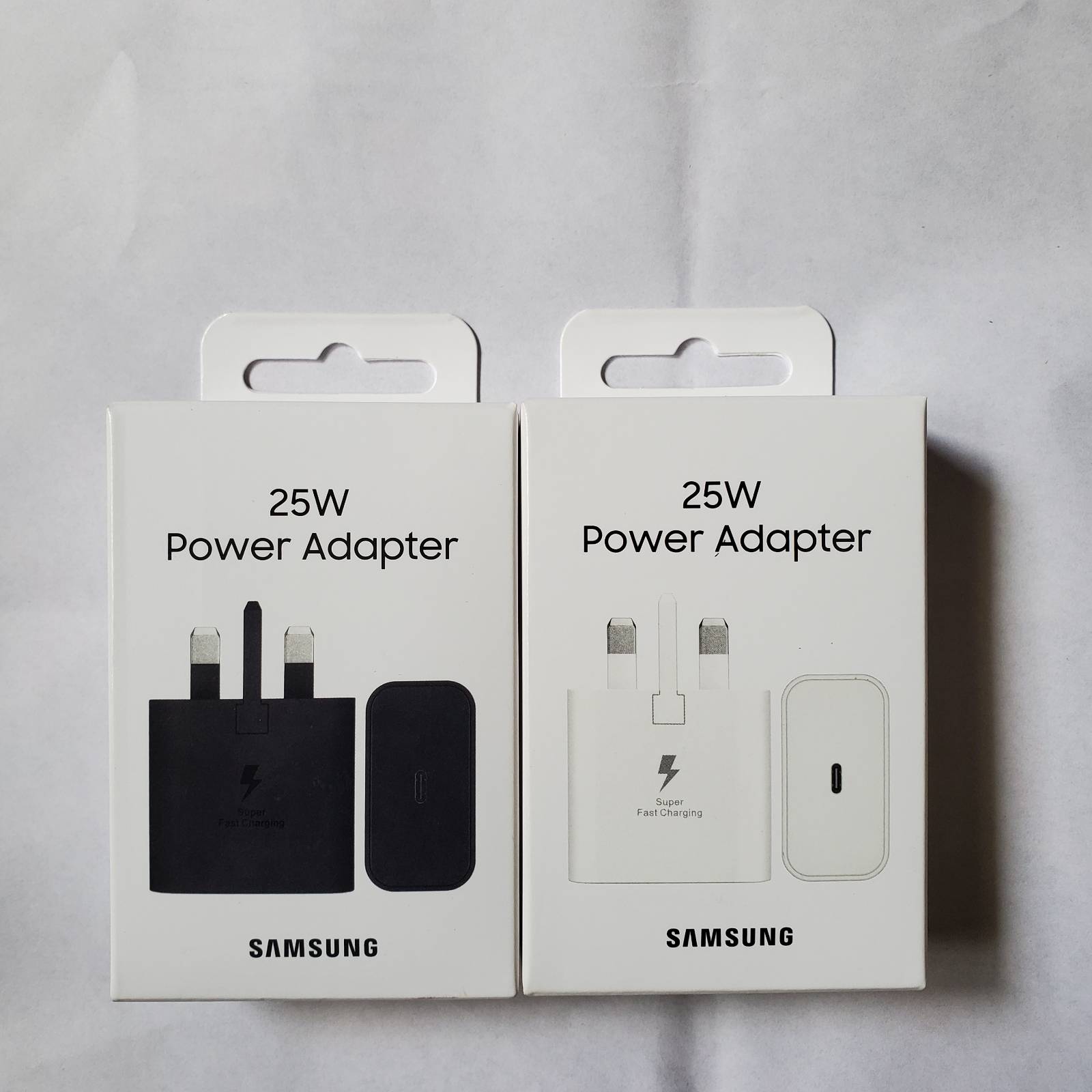 Samsung 25w White And Black Adapter Box Upper View