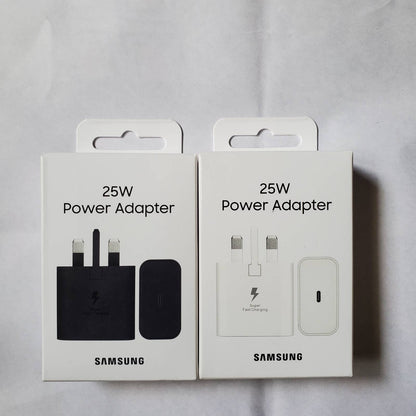 Samsung 25w White And Black Adapter Box Upper View