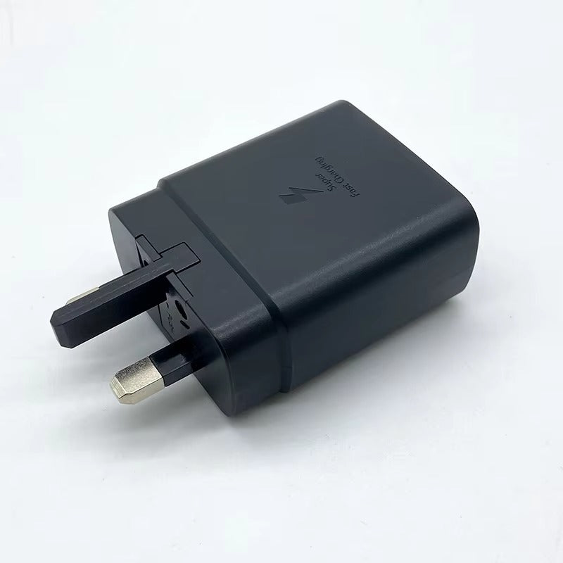 Samsung 45w Black Adapter Side View
