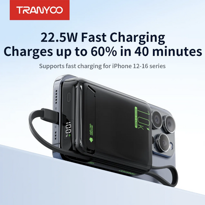 Magnetic Wirless PowerBank 10,000mAh (Tranyoo Original)