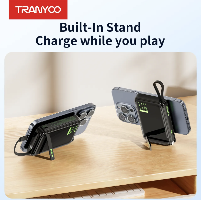 Magnetic Wirless PowerBank 10,000mAh (Tranyoo Original)