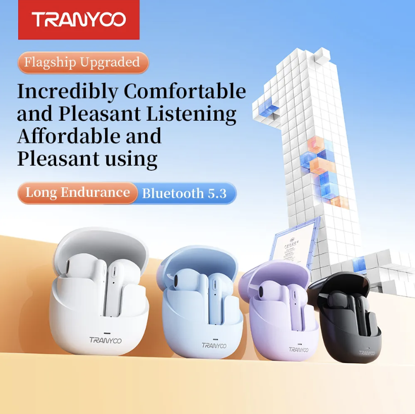 Flat Ear Bluetooth Earphones (Original Tranyoo TWS)
