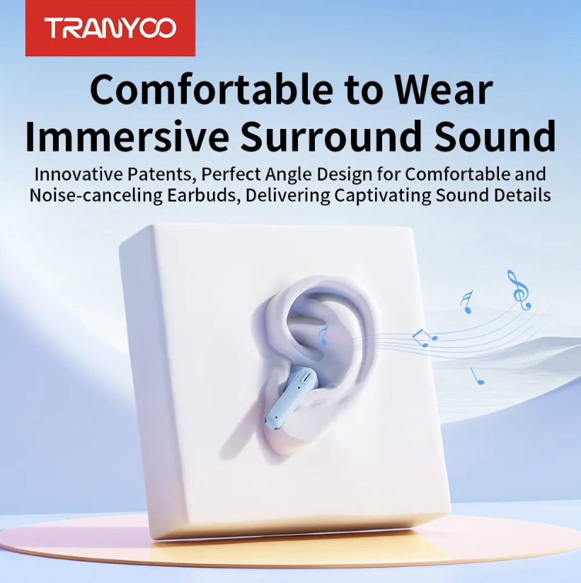 Flat Ear Bluetooth Earphones (Original Tranyoo TWS)