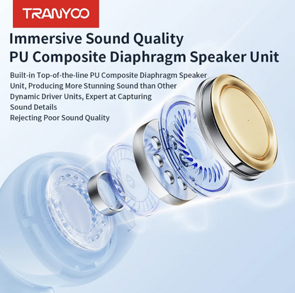 Flat Ear Bluetooth Earphones (Original Tranyoo TWS)