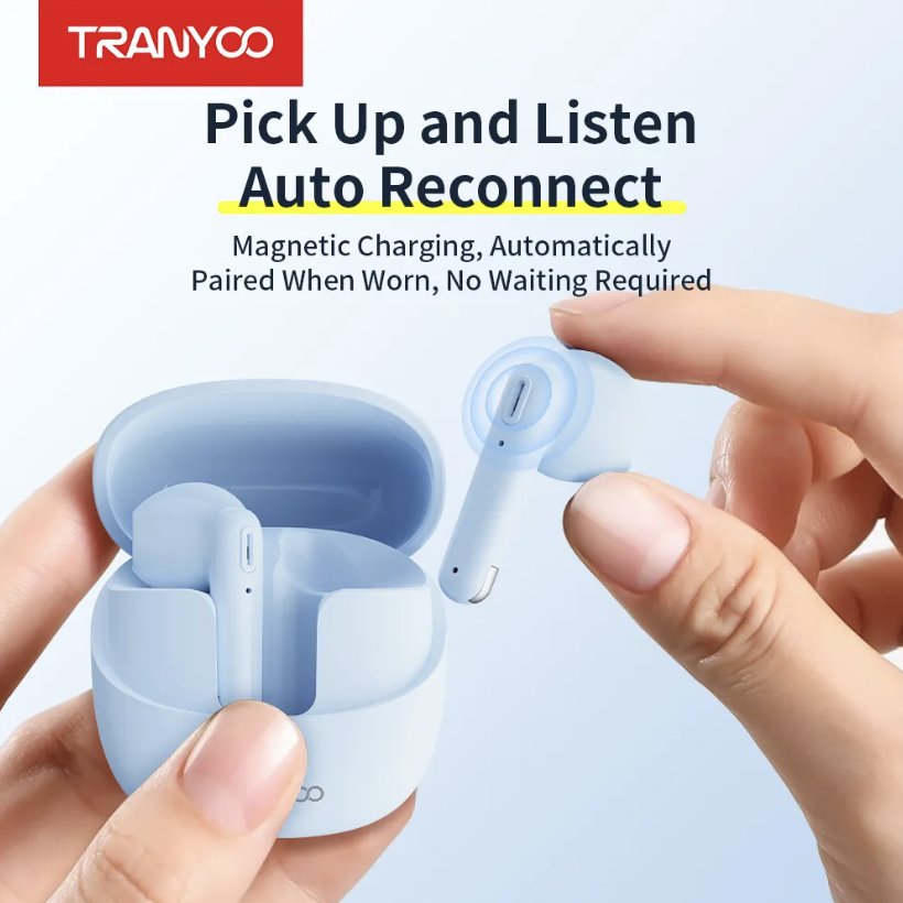 Flat Ear Bluetooth Earphones (Original Tranyoo TWS)