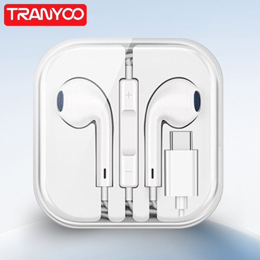 Flat Ear Type C Earphones ( Tranyoo Original )