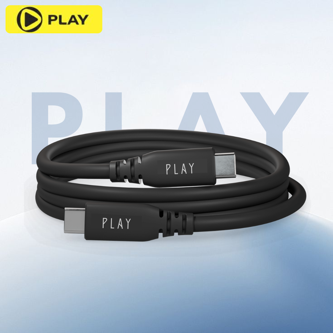 Type C To C Black Cable Front View