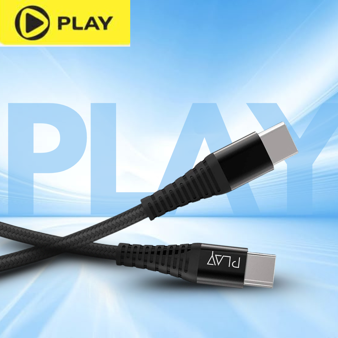 Type C To C Black Cable Side View