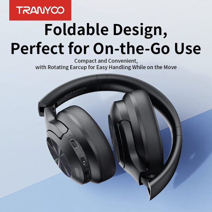 Wireless Bluetooth Headset Folded Close In View